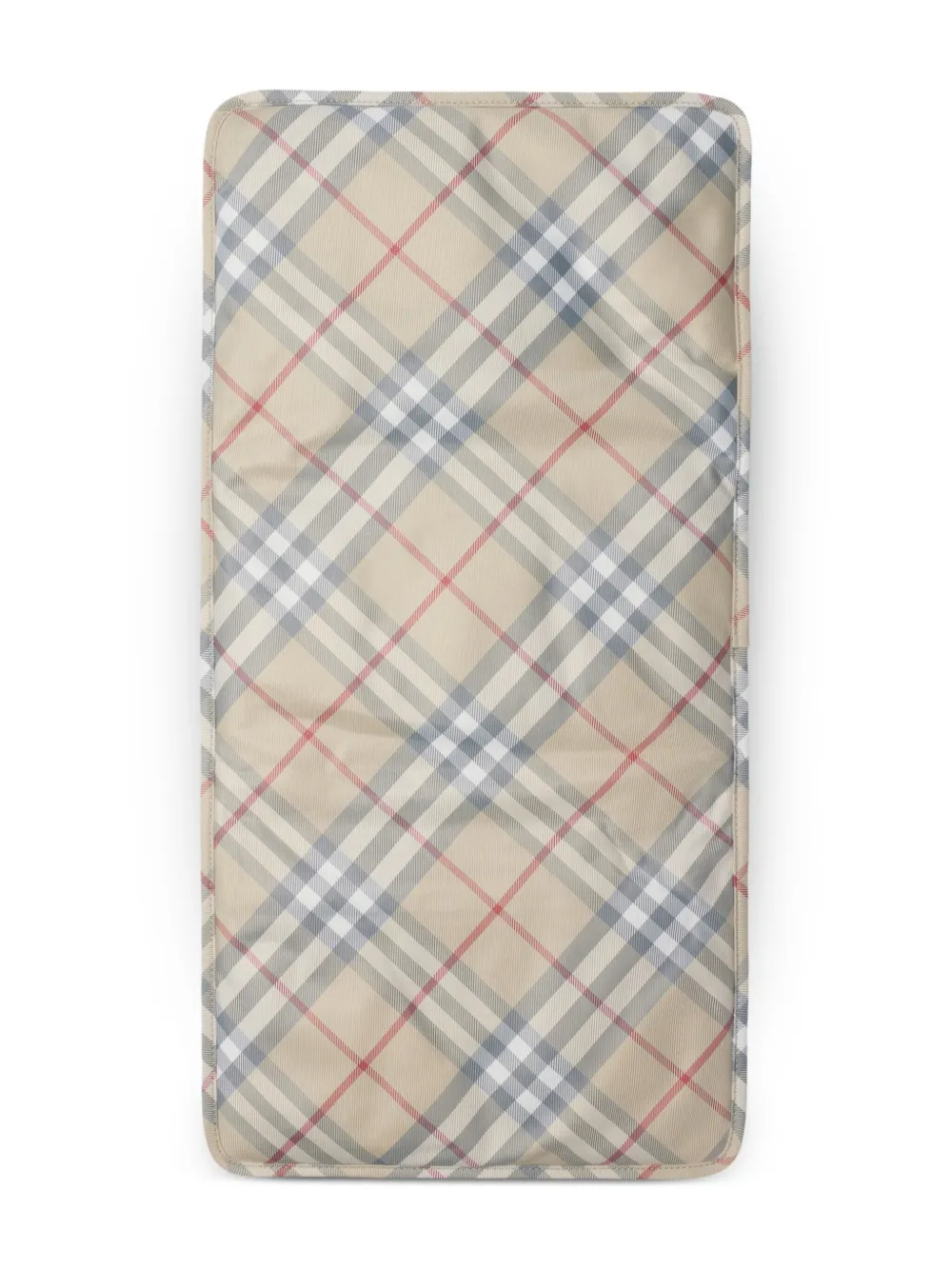 Пеленальный клатч в клетку Burberry Kids, бежевый — фото 4