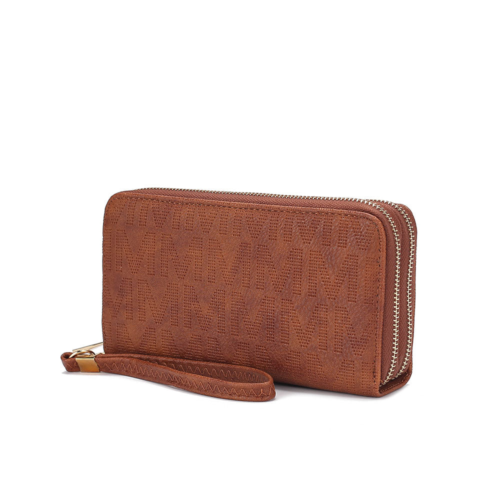 

Кошелек-кошелек Lisbette Wristlet Handbag M Signature MKF Collection By Mia K., коричневый