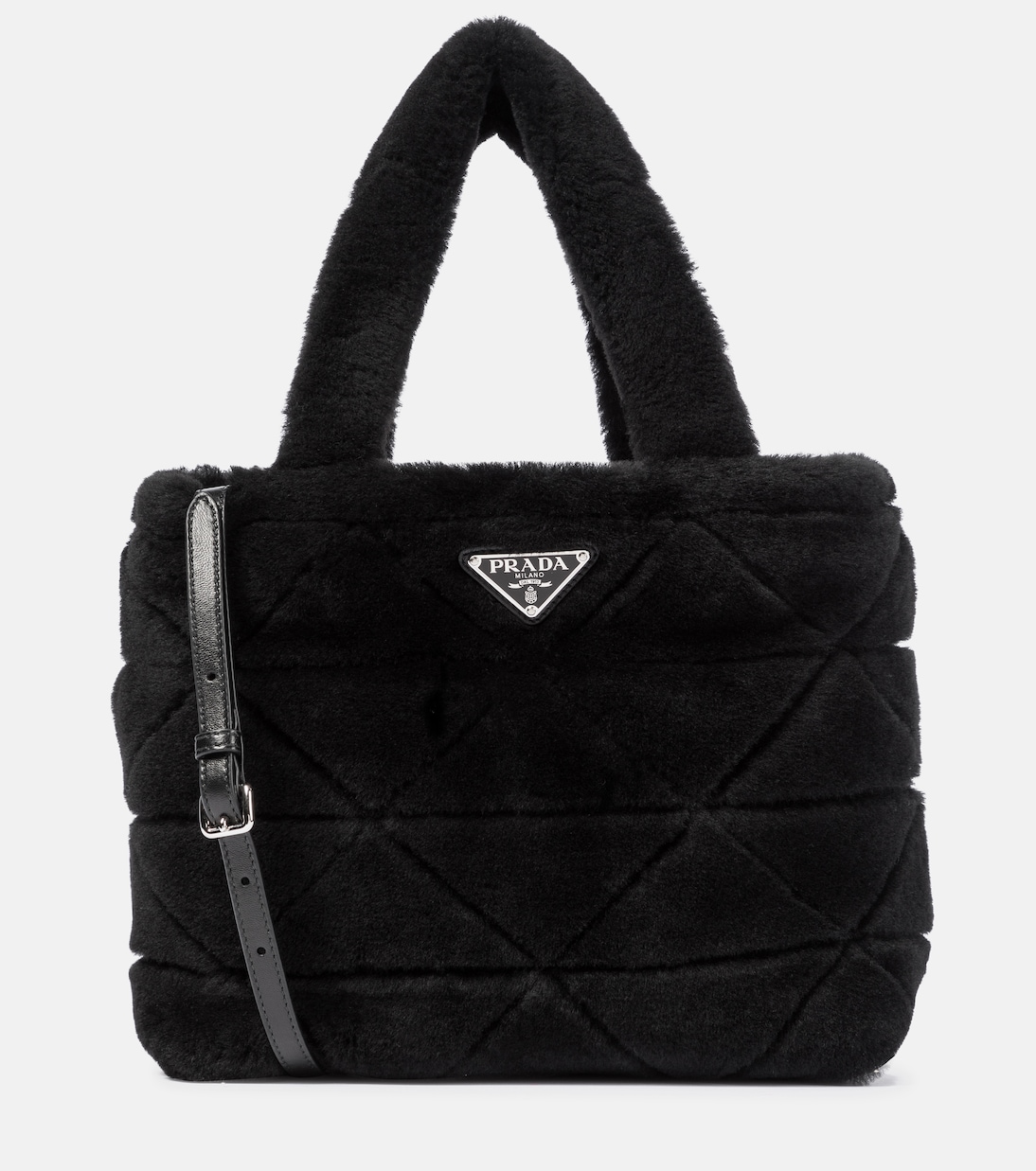 

Сумка из овчины Prada, черный