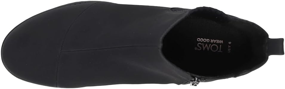 Унисекс детские ботинки TOMS Charlie с металлическим эффектом, с круглым носком, на шнуровке, Black Pu Nubuck — фото 4