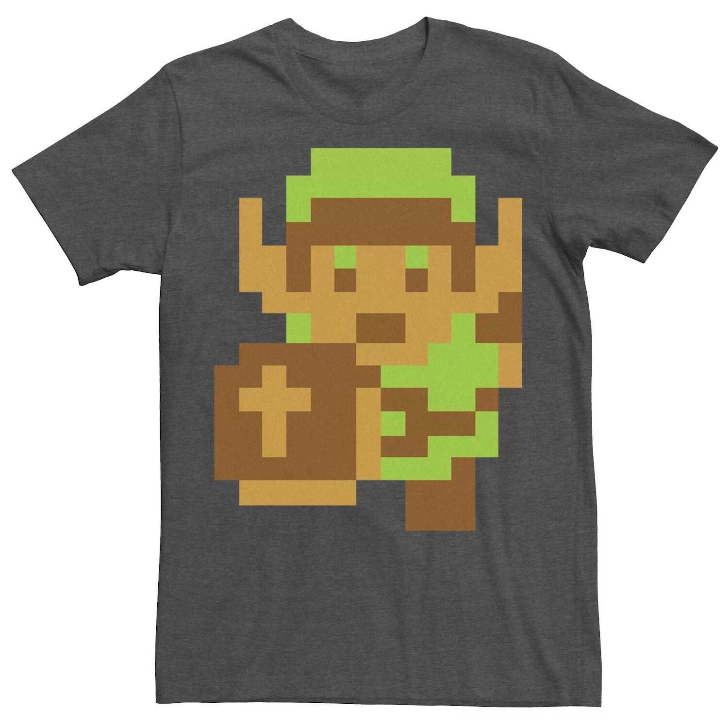 

Мужская футболка с портретом Nintendo Legend of Zelda Pixelated Link Licensed Character