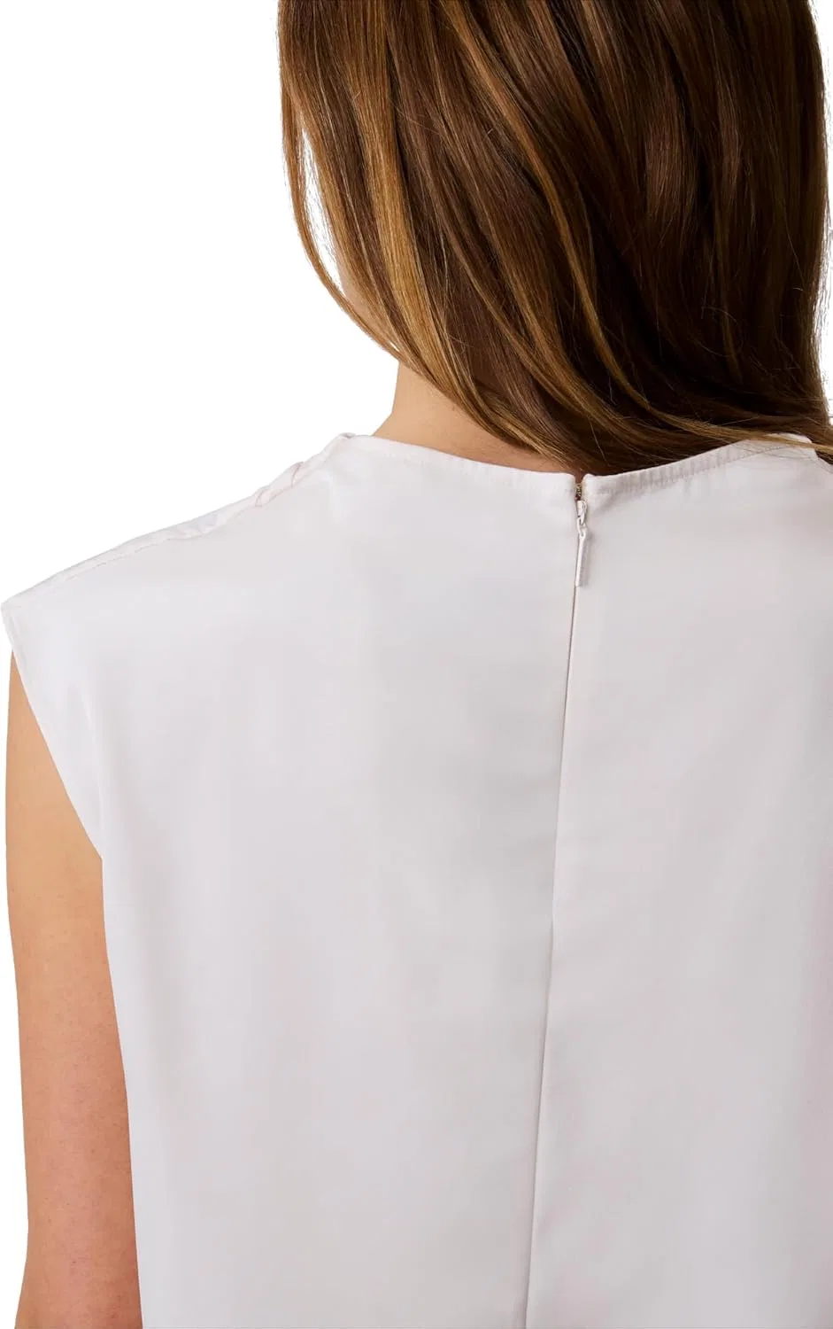 Блуза сатиновая Satin Cowl Neck Blouse, Calvin Klein, цвет морской соли — фото 4
