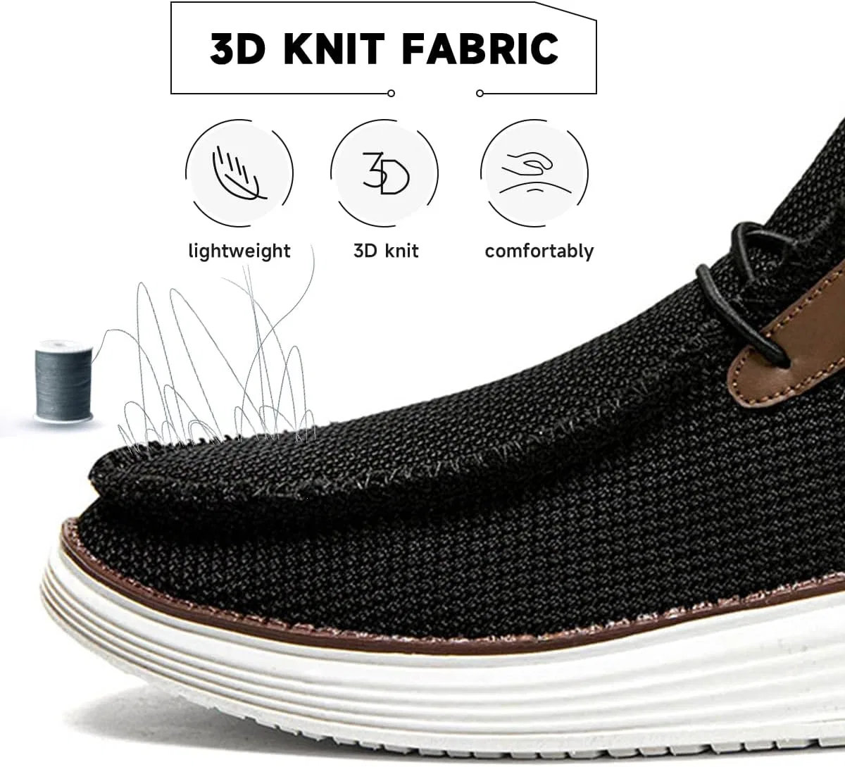 Мокасины мужские DLWKIPV, модель Loafers, черный — фото 3