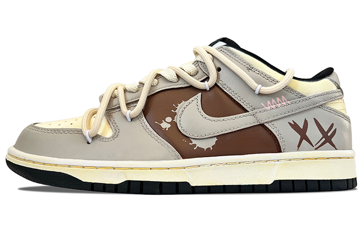 

Кроссовки Nike Dunk Skateboarding Shoes Men Low-top Brown/beige, цвет Coffee