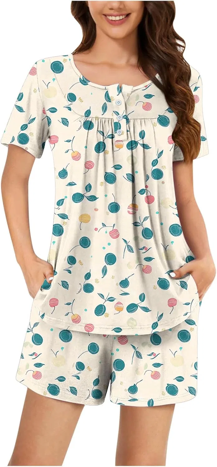 Пижамный комплект с карманами, Beige