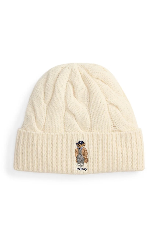 

Шерстяная шапка Polo Ralph Lauren, бежевый