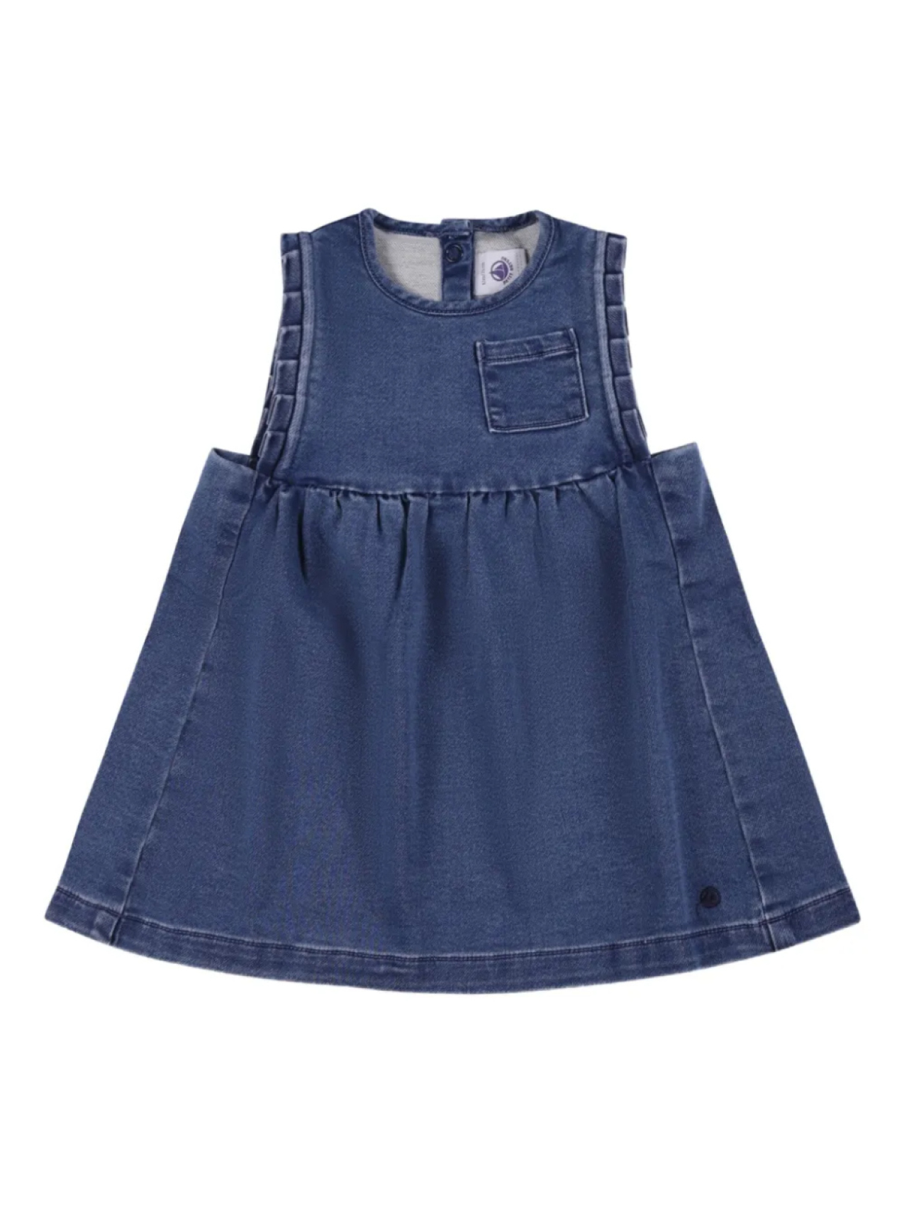 

Джинсовое платье без рукавов Petit Bateau, синий