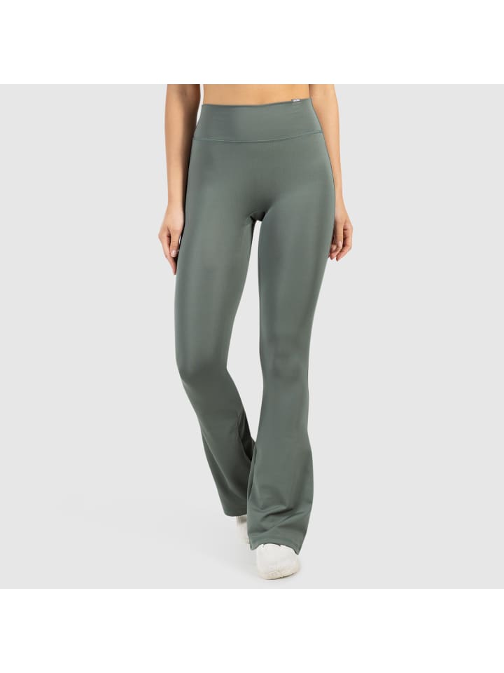 

SMILODOX Расклешенные леггинсы Лорин в зеленом цвете