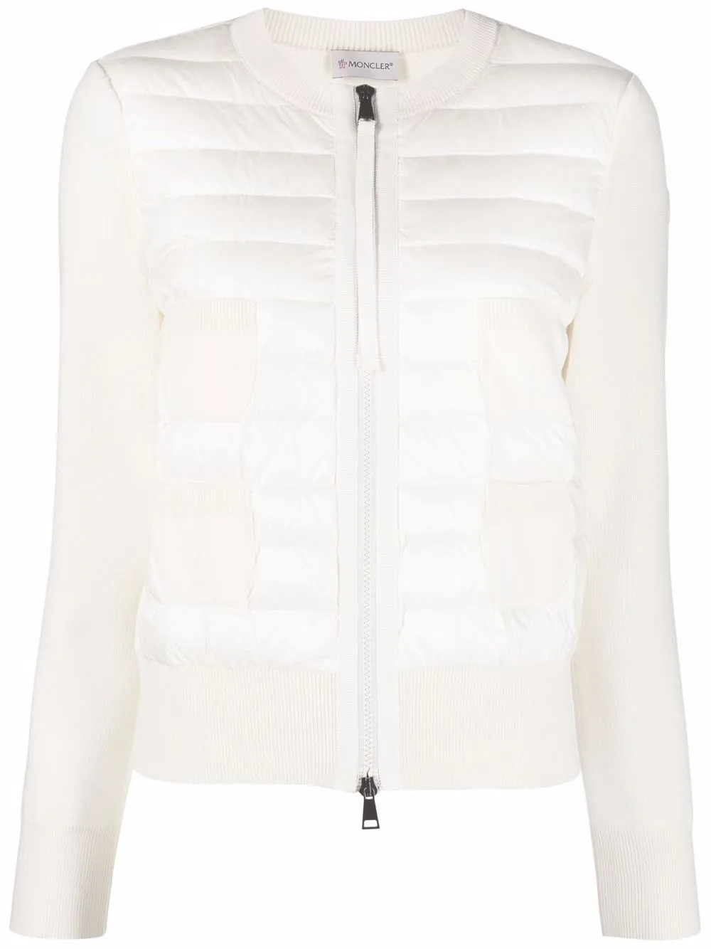 

Стеганый кардиган на молнии MONCLER, белый