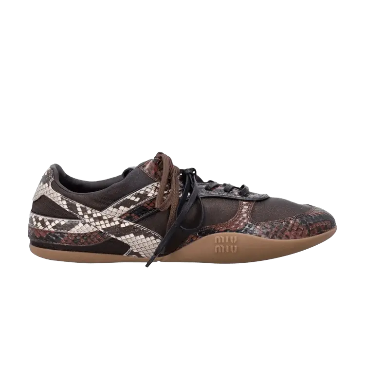 Кроссовки Miu Miu Wmns Python Print Sneaker 'Moro Tabacco'