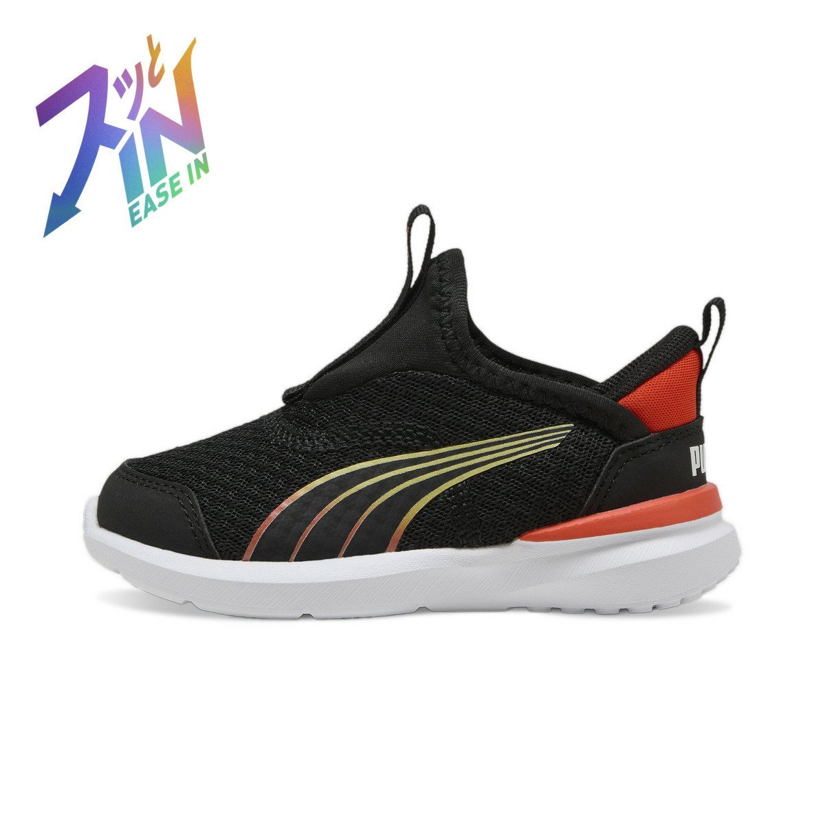 Детские кроссовки Kruz Sliptech Inf, размеры 12-16 см. Puma, PUMA Black-Red