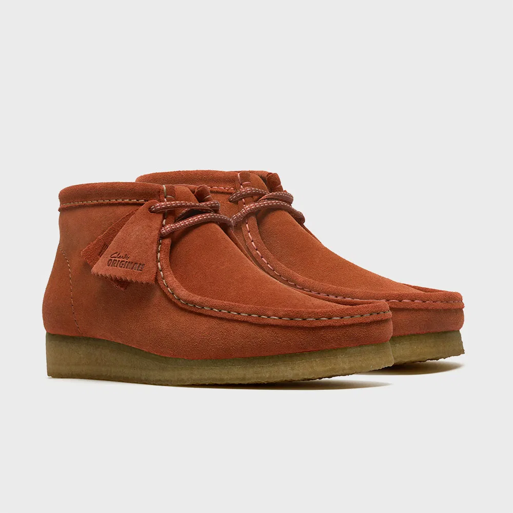 Мужские ботинки Clarks Originals Wallabee, оранжевая замша