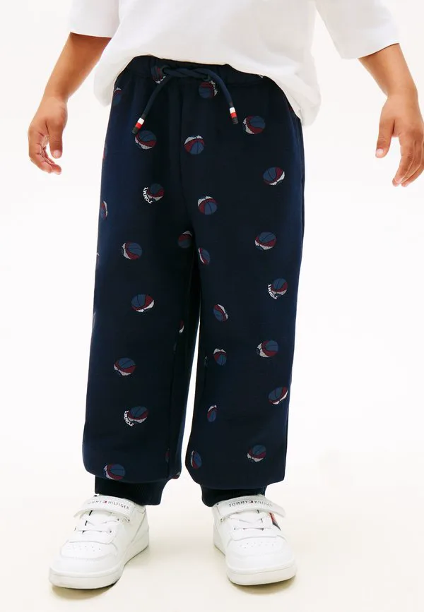 Спортивные брюки-джоггеры с отворотами из махровой ткани с принтом Tommy Hilfiger, Dark Night Navy Aop