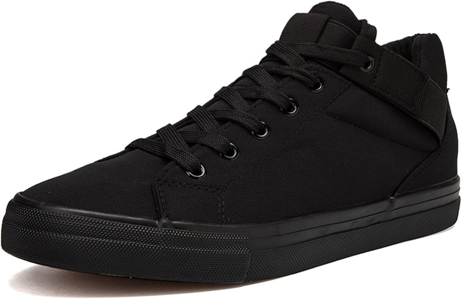 

Мужские классические кеды Amtopiyo однотонные на высокой шнуровке, черный