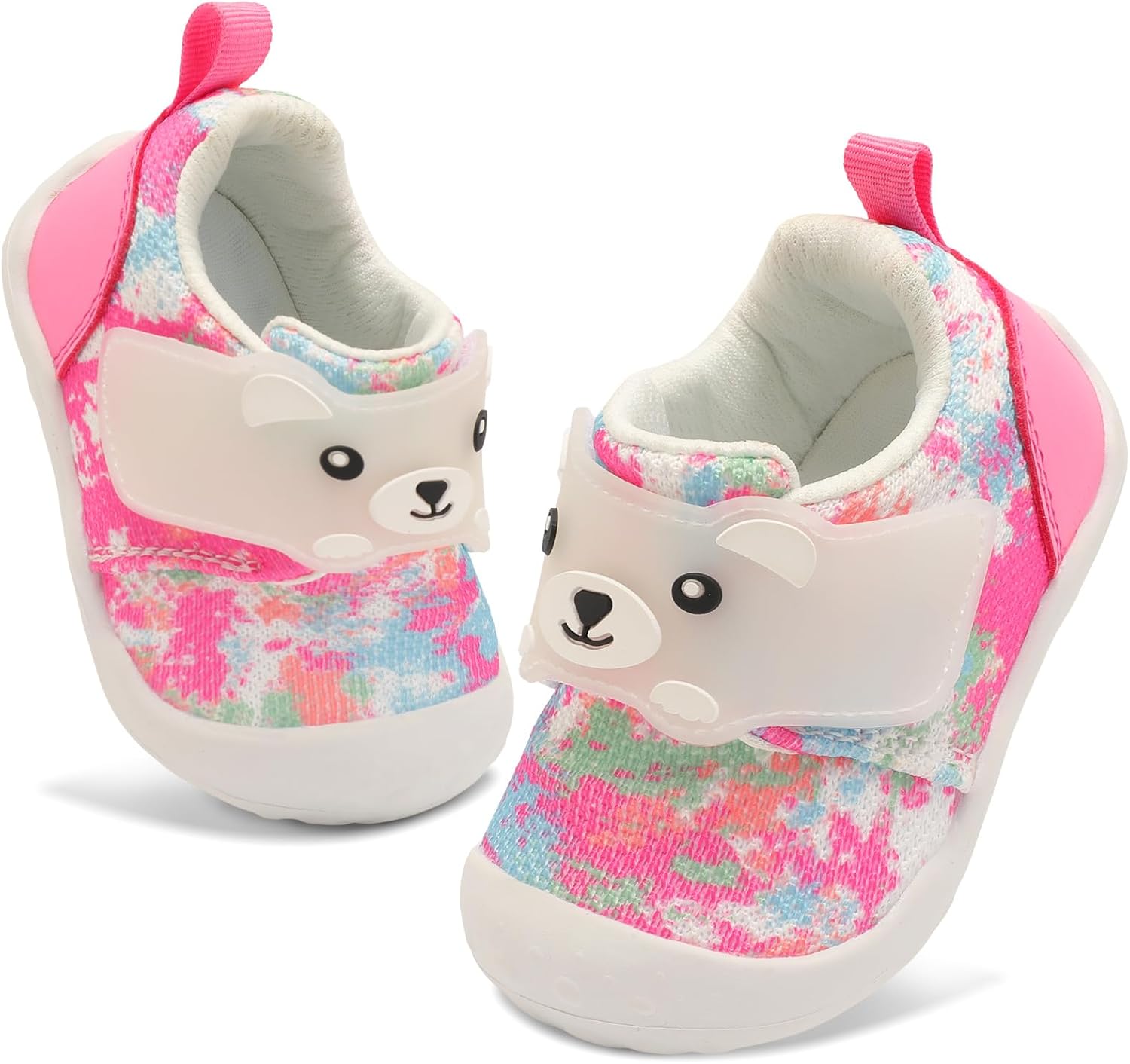 

Детские прогулочные туфли FEETCITY, широкая обувь для малышей, кроссовки для мальчиков и девочек, обувь для новорожденных, дышащая обувь для малышей, обувь без шнурков, розовый