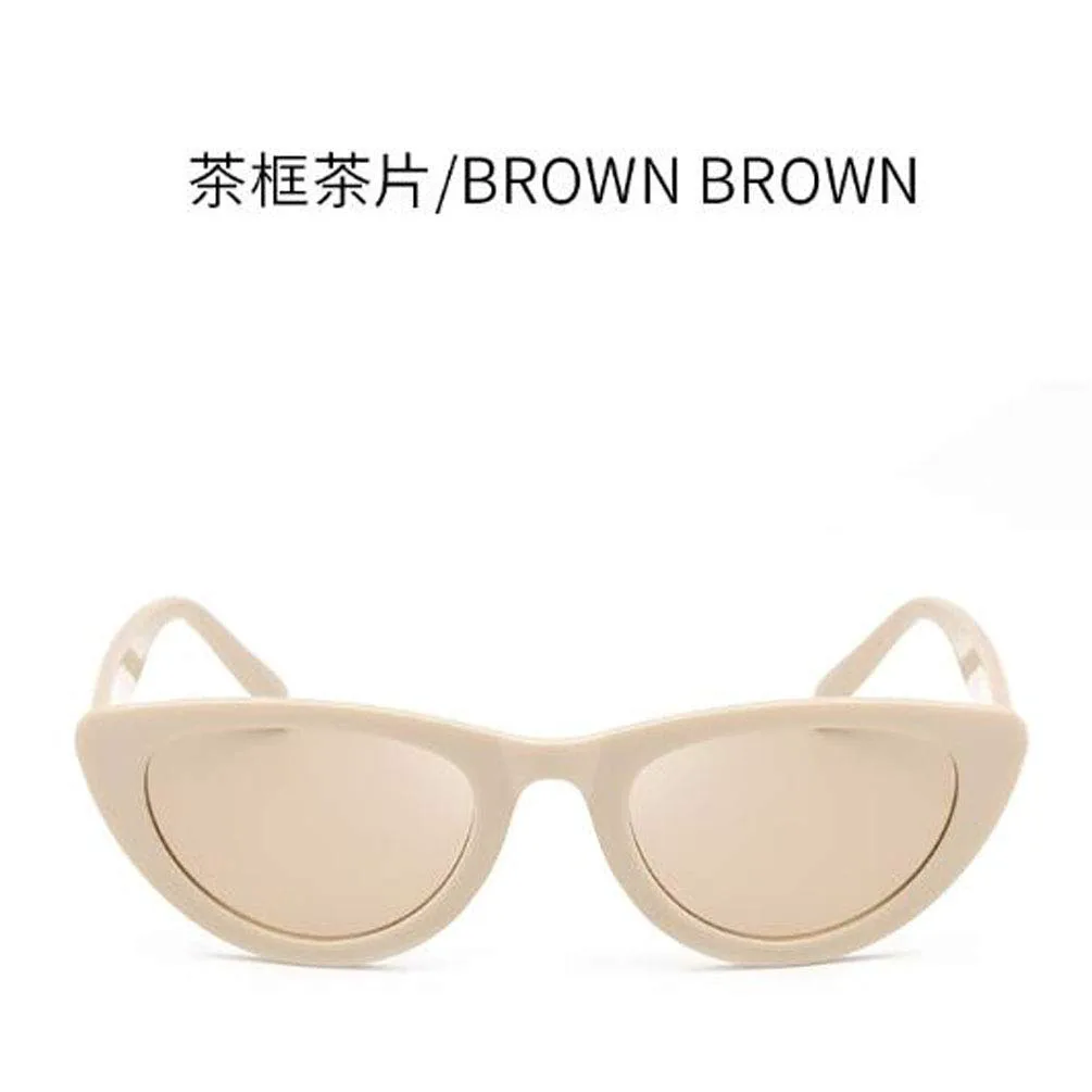 

Ретро черные треугольные солнцезащитные очки, простые, стильные, с защитой от ультрафиолета, для женщин и мужчин (Рисовая оправа, цвет чая) Weloveushop, Black