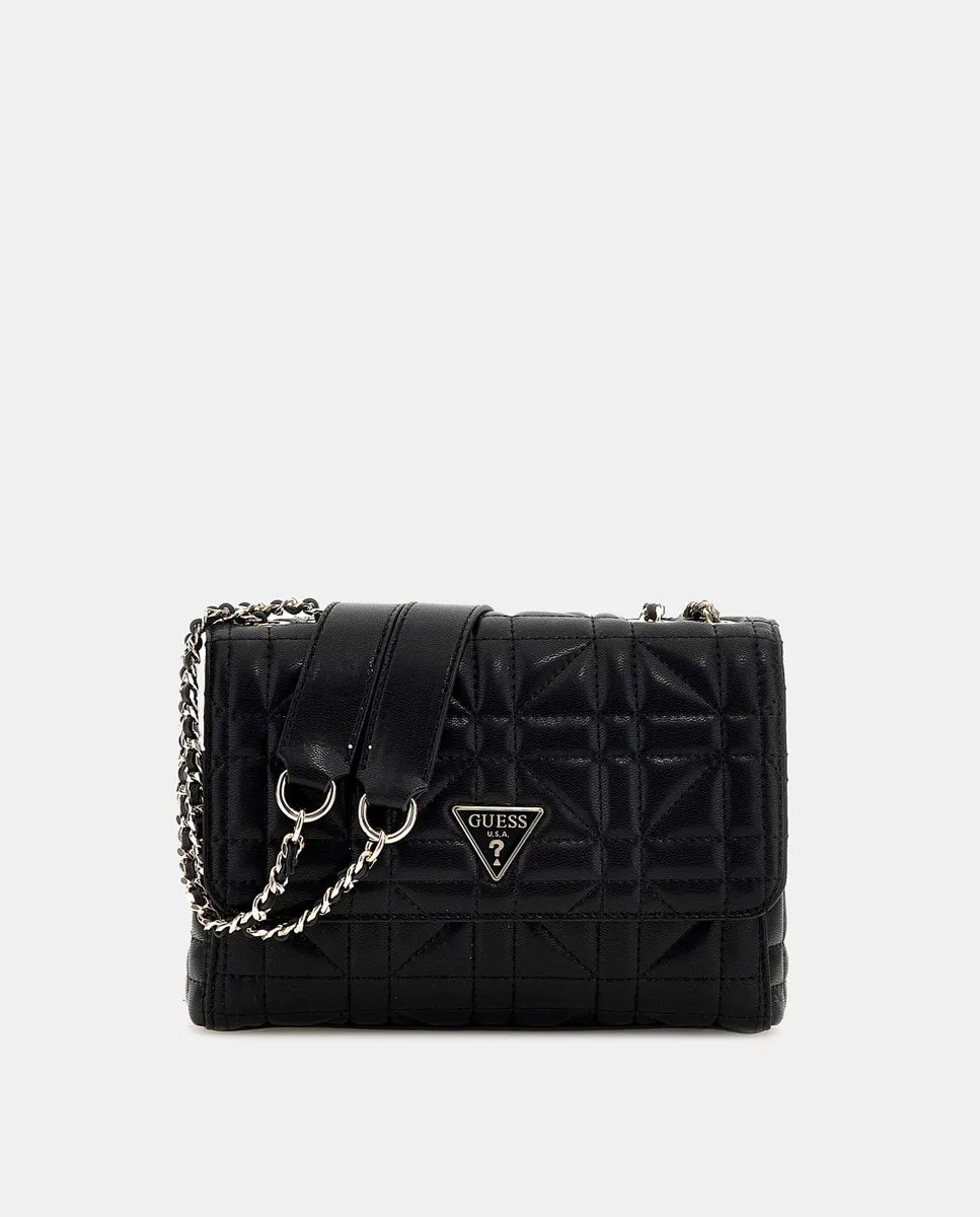 

Сумка через плечо с магнитной застежкой и металлической ручкой Guess, черный