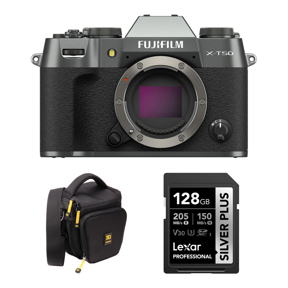 

Беззеркальная камера FUJIFILM X-T50 Mirrorless Camera with Basic Bundle (Charcoal