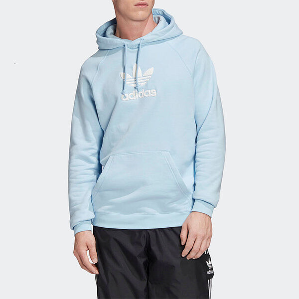 Толстовка adidas originals Plush Printing Light Blue, синий — фото 3