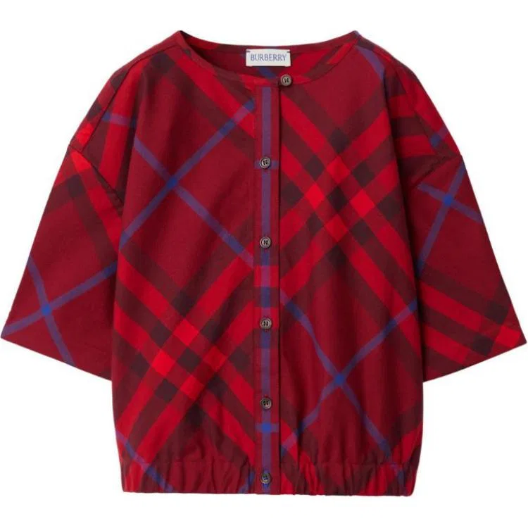 Рубашка Burberry Kids' Red с полосками