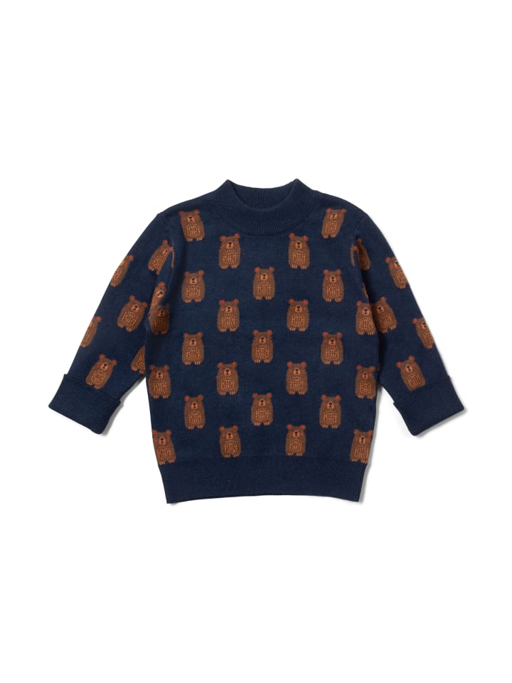 

Органический трикотажный свитер темно-синего цвета Little Green Radicals