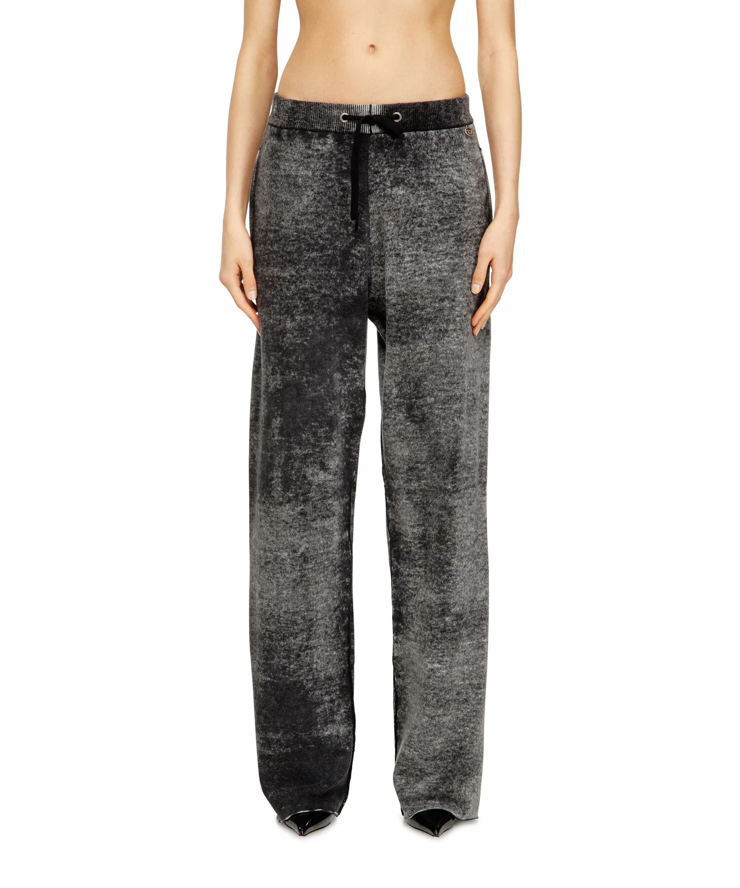 Женские шерстяные брюки DIESEL M-HONORINE чёрные