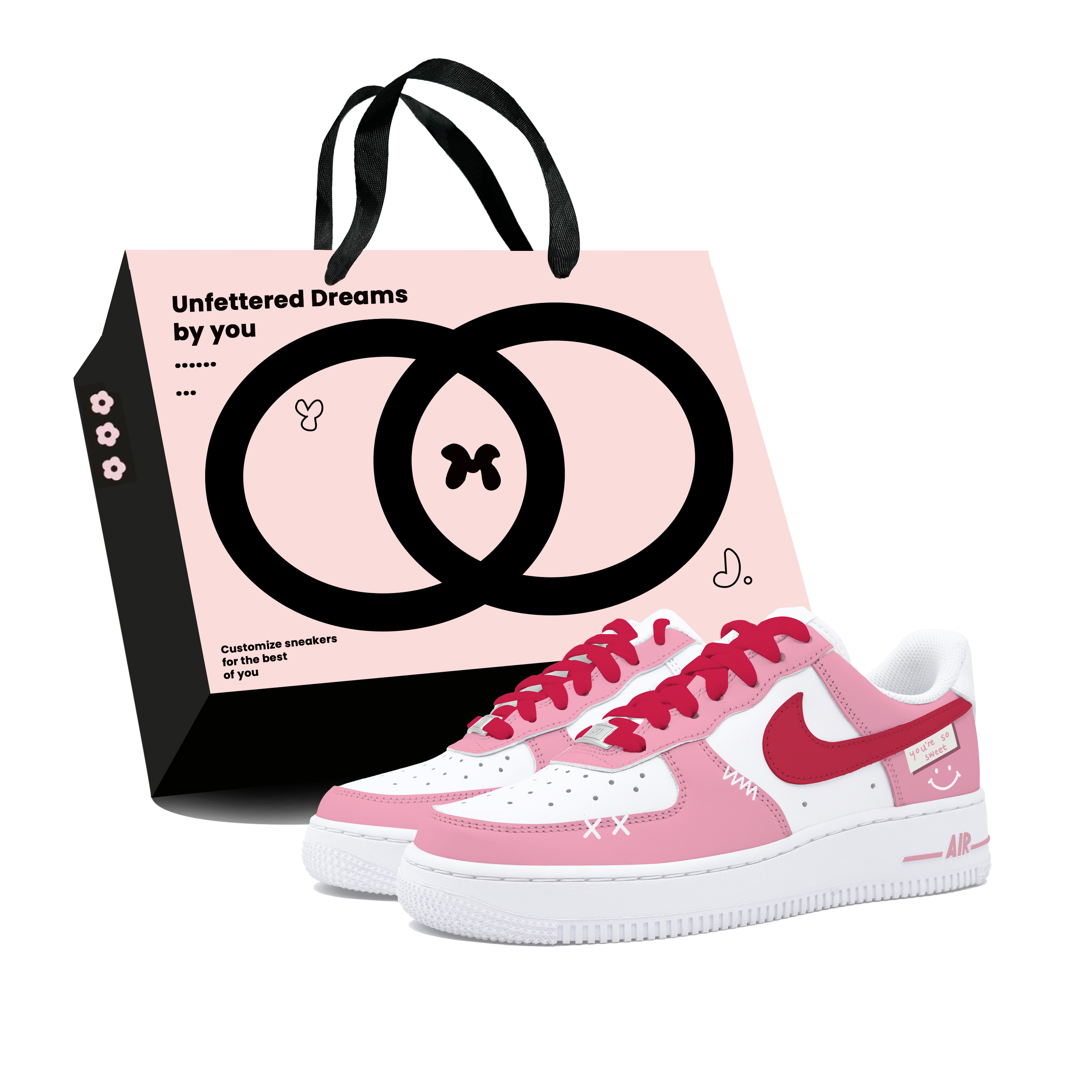 Nike Кроссовки для скейтбординга Air Force 1 с защитой от скольжения, женские, розовые