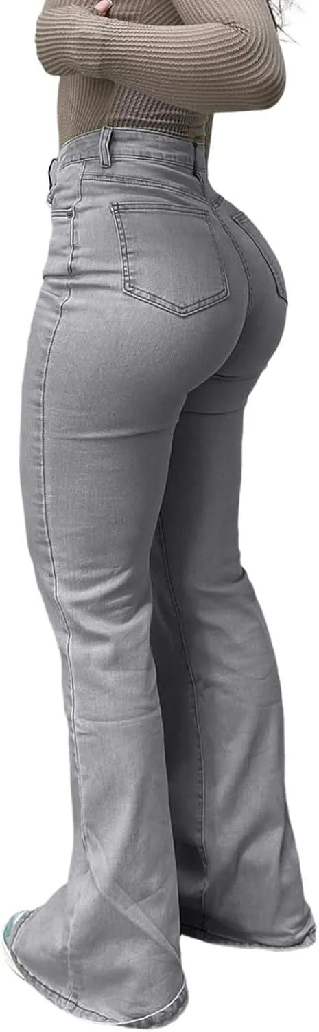 

Женские джинсы-клеш с высокой талией, растягивающиеся, широкие, в стиле Y2K