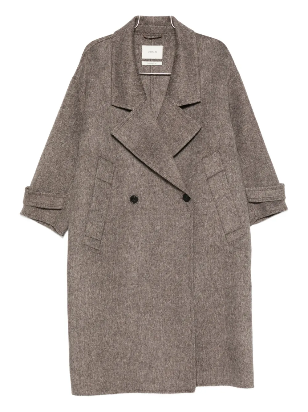 

Двубортное пальто из шерстяной смеси Vicolo, нейтральный
