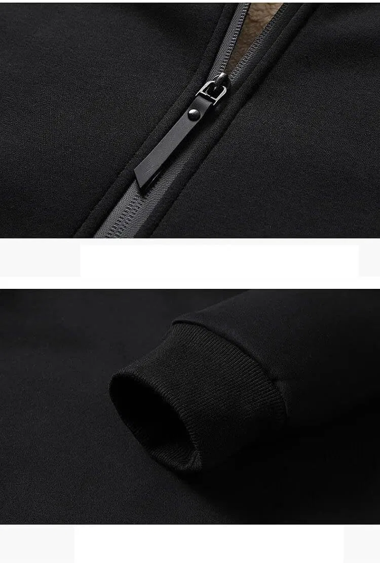 Мужской спортивный костюм с флисовой подкладкой, Dark Gray — фото 2