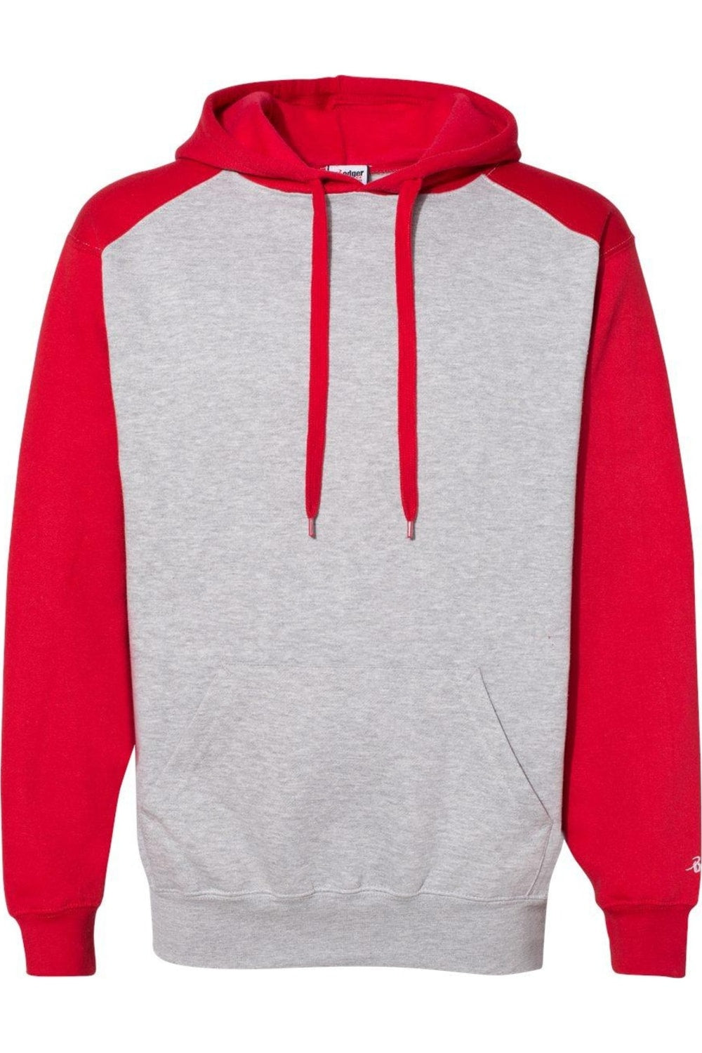 

Спортивная флисовая толстовка с капюшоном Badger Sport, цвет oxford/ red