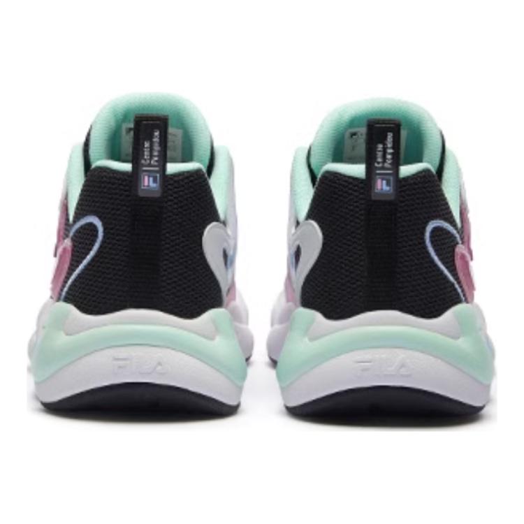 FILA KIDS Кроссовки детские с низким верхом, противоскользящие, износостойкие, черно-белые — фото 3