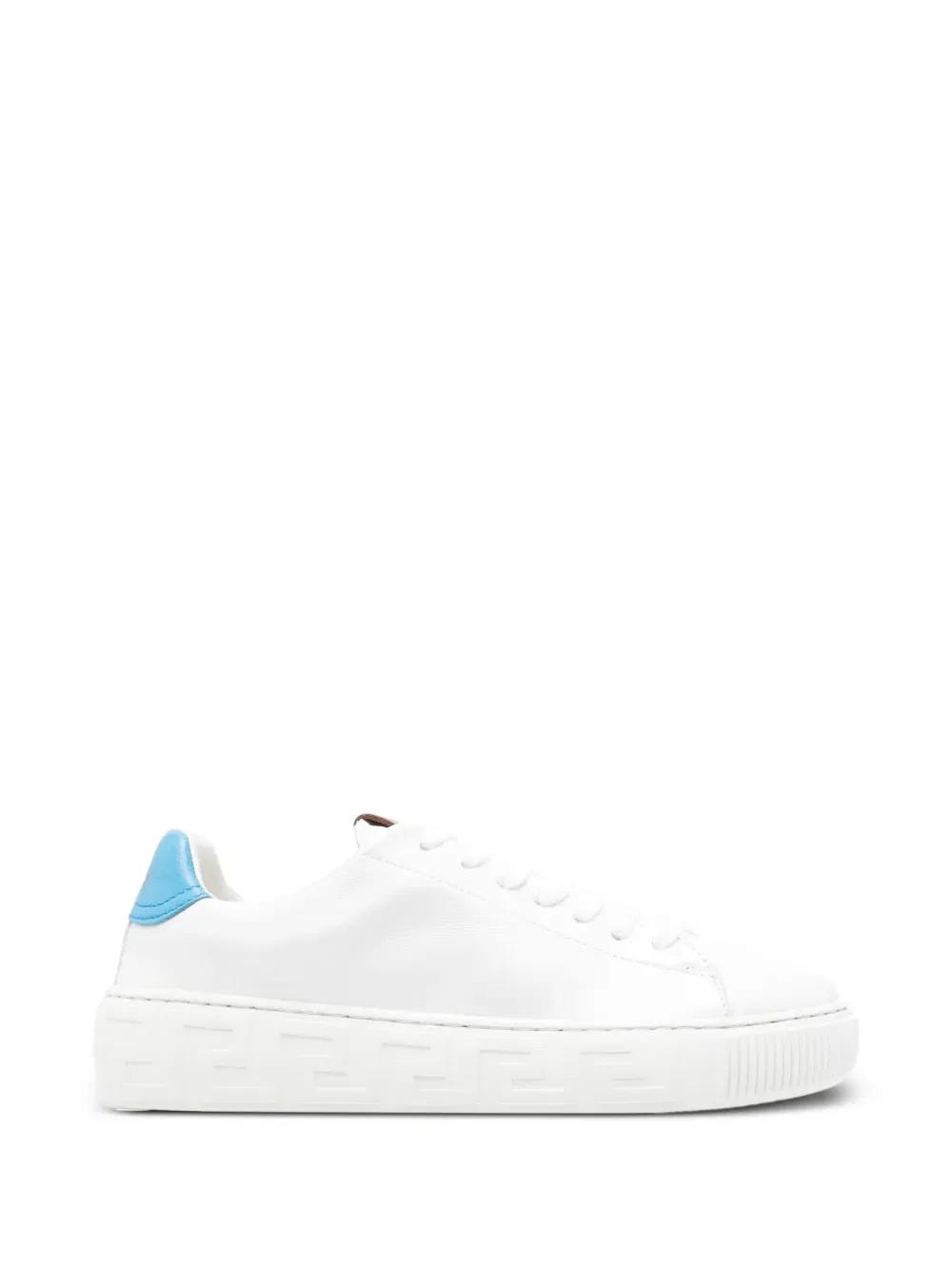 Кожаные кроссовки Greca-Sole Versace Kids, белый