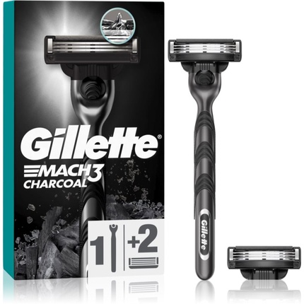 

Угольная бритва Mach3 + 2 сменных лезвия Gillette