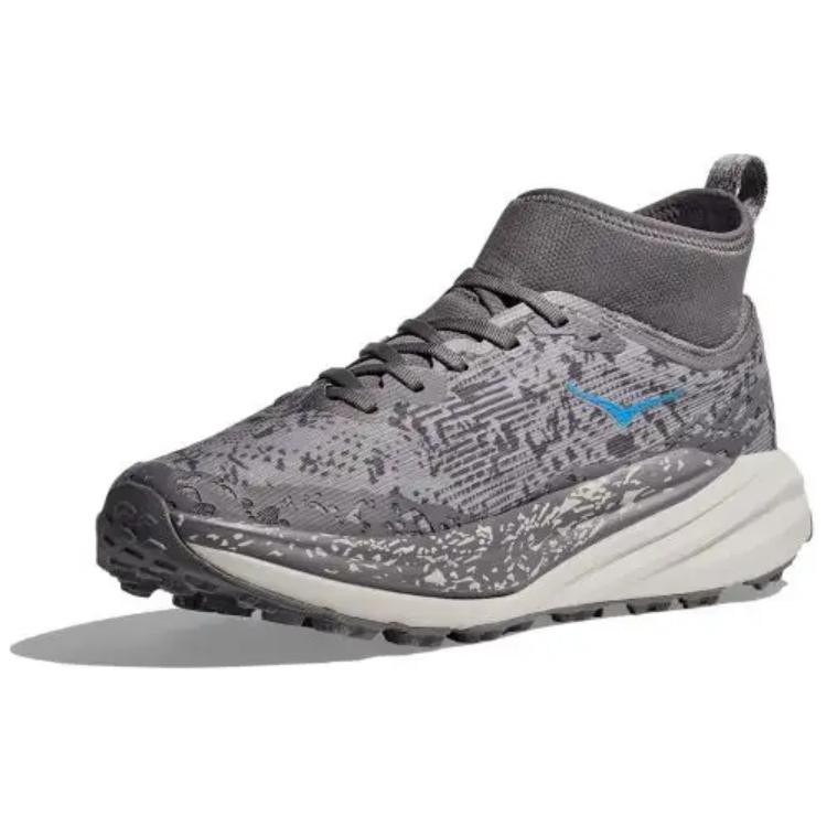 Скоростной Козел 6 Противоскользящие Беговые Кроссовки Mid Top Мужские Серые HOKA ONE ONE — фото 3