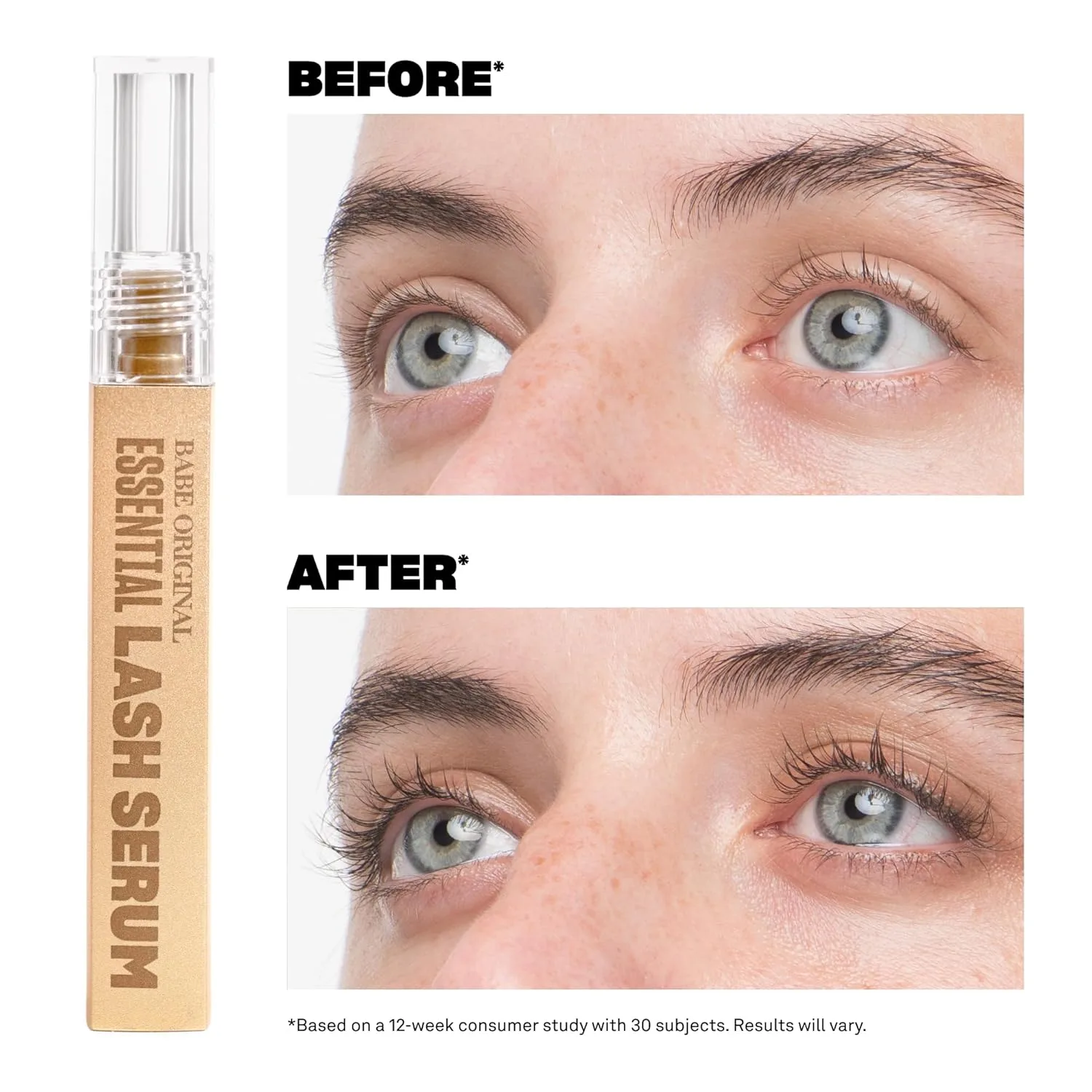 Сыворотка для ресниц Babe Original Lash Serum для густоты и длины, улучшающий уход для натуральных ресниц, наращивания и бровей, Vegan & Cruelty-Free 4,1 мл (1 шт.), 4mL, 6-month Supply — фото 2