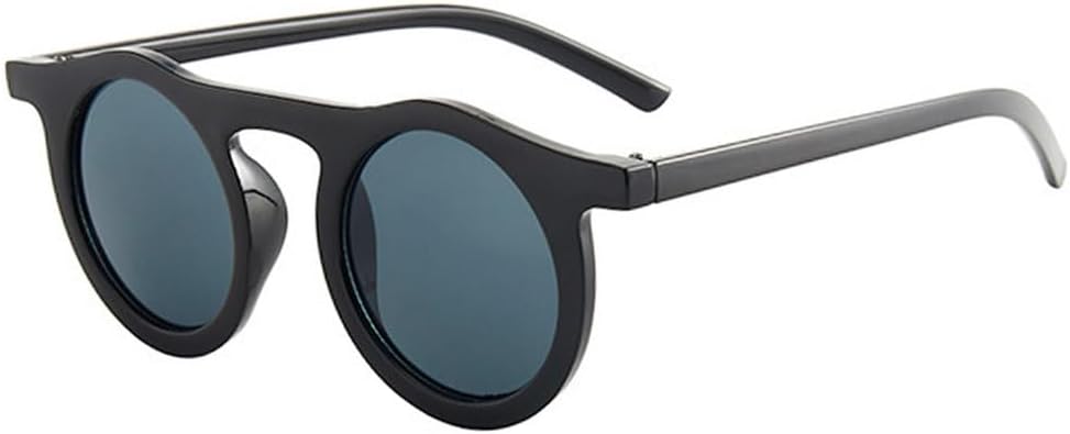 

Классические круглые солнцезащитные очки для мужчин и женщин, модные солнцезащитные очки в маленькой оправе, женские пластиковые очки, унисекс очки с защитой от УФ-излучения UV400 TKKTLLT, C1 Black-black