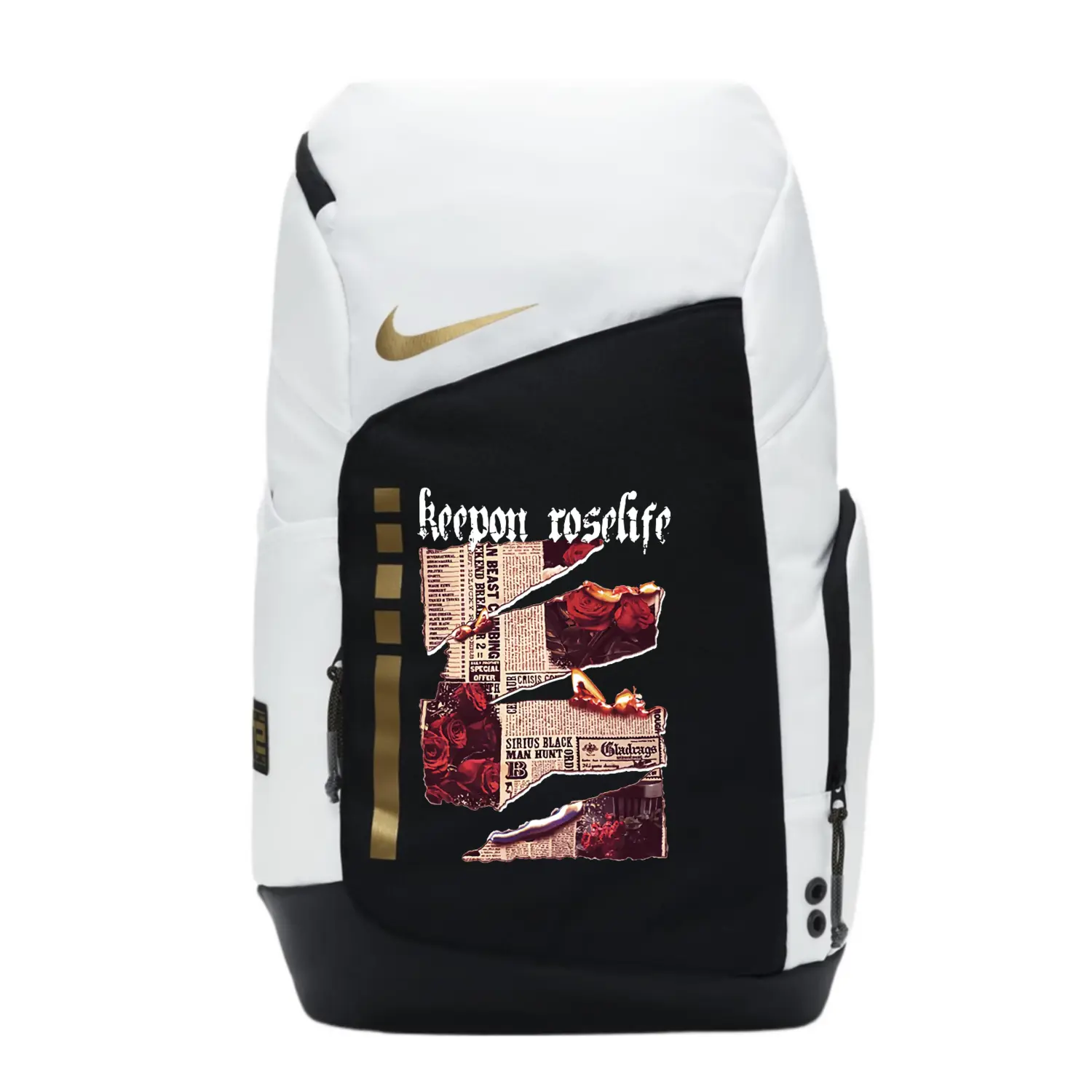 

Nike Тканевый рюкзак унисекс черный белый, Burning Poster