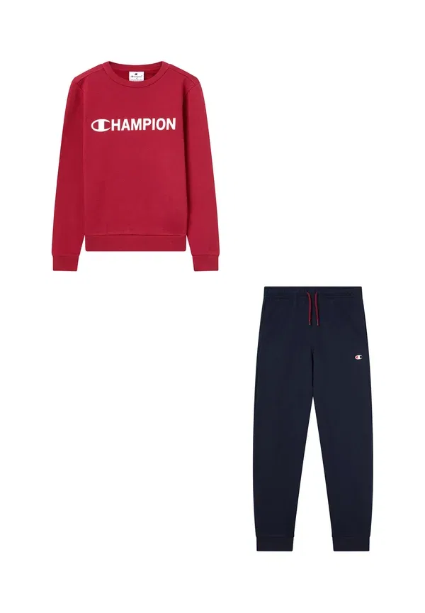 Костюм-двойка с круглым воротом и полной застежкой-молнией Champion, темно-красный — фото 4