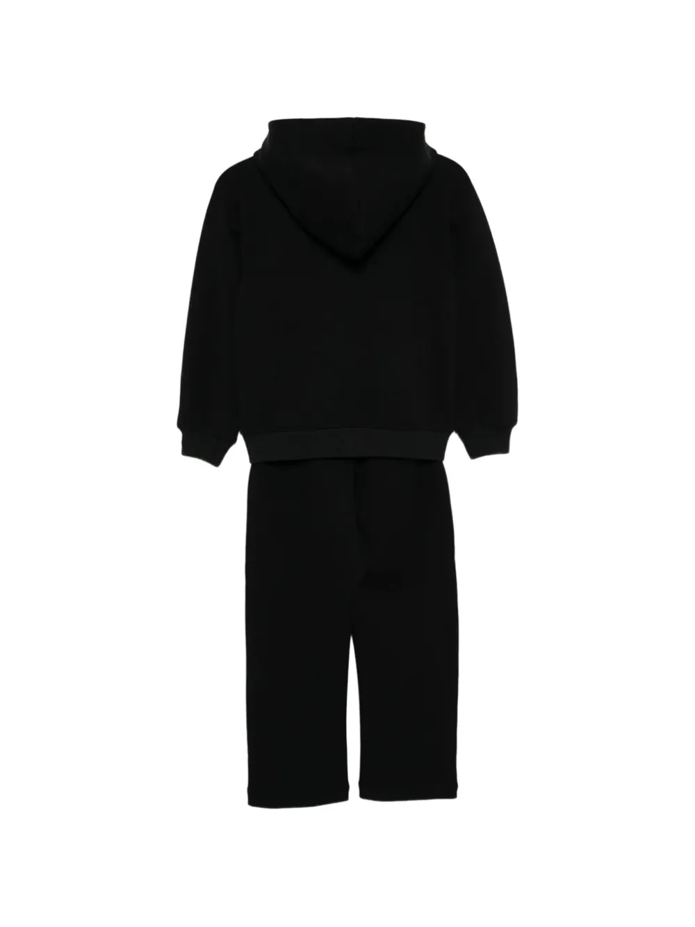 Спортивный костюм с нашивкой-логотипом и полосками Moschino Kids, черный — фото 2