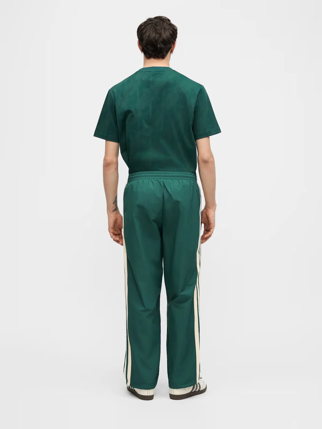 Брюки Adidas Originals свободного кроя Cutline изумрудного цвета — фото 3