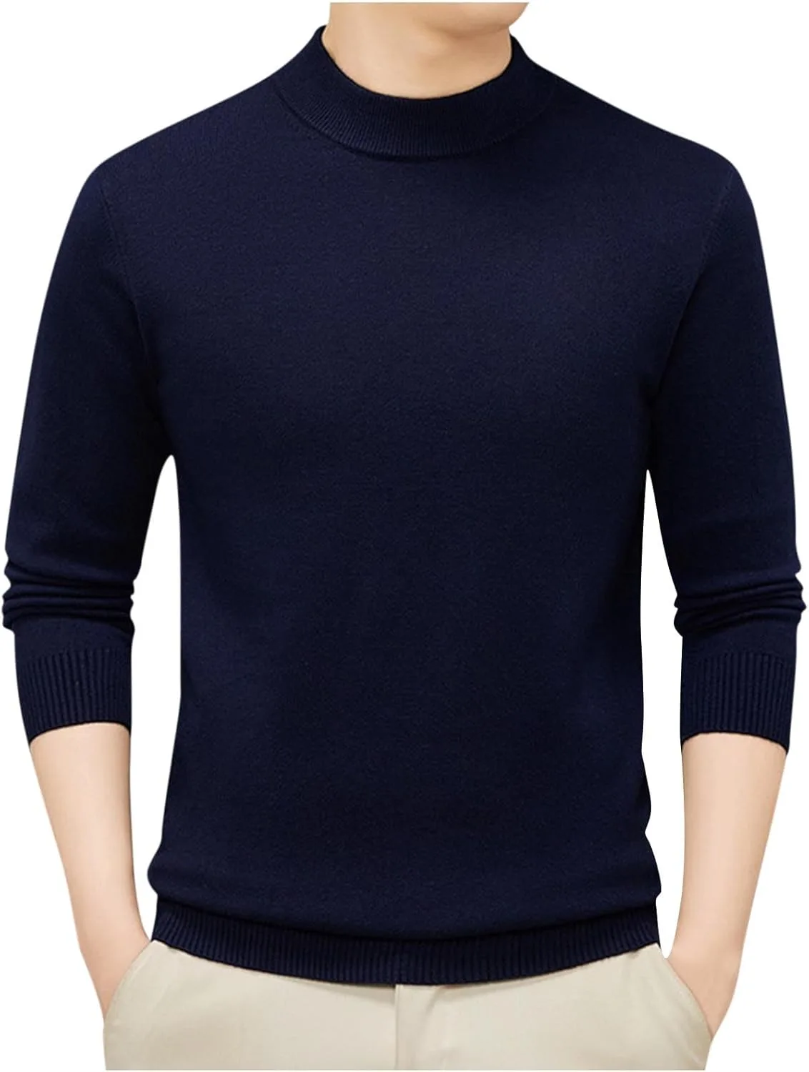 

Свитер мужской с воротником-стойкой, Casual, длинный рукав, осень 2025 Cambkatl