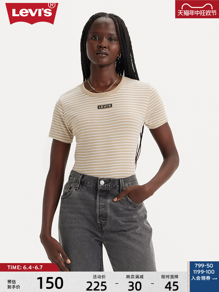

Футболка женская Levi's в полоску, белый