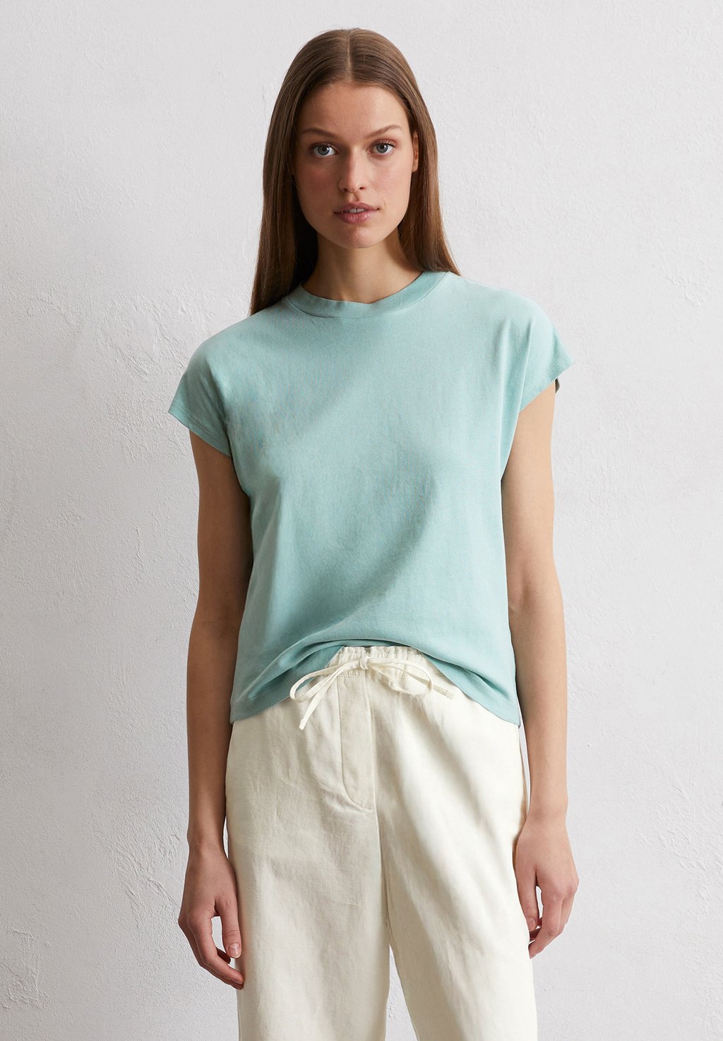 

Базовая футболка CUT-ON SLEEVE Marc O'Polo, цвет Pure Teal