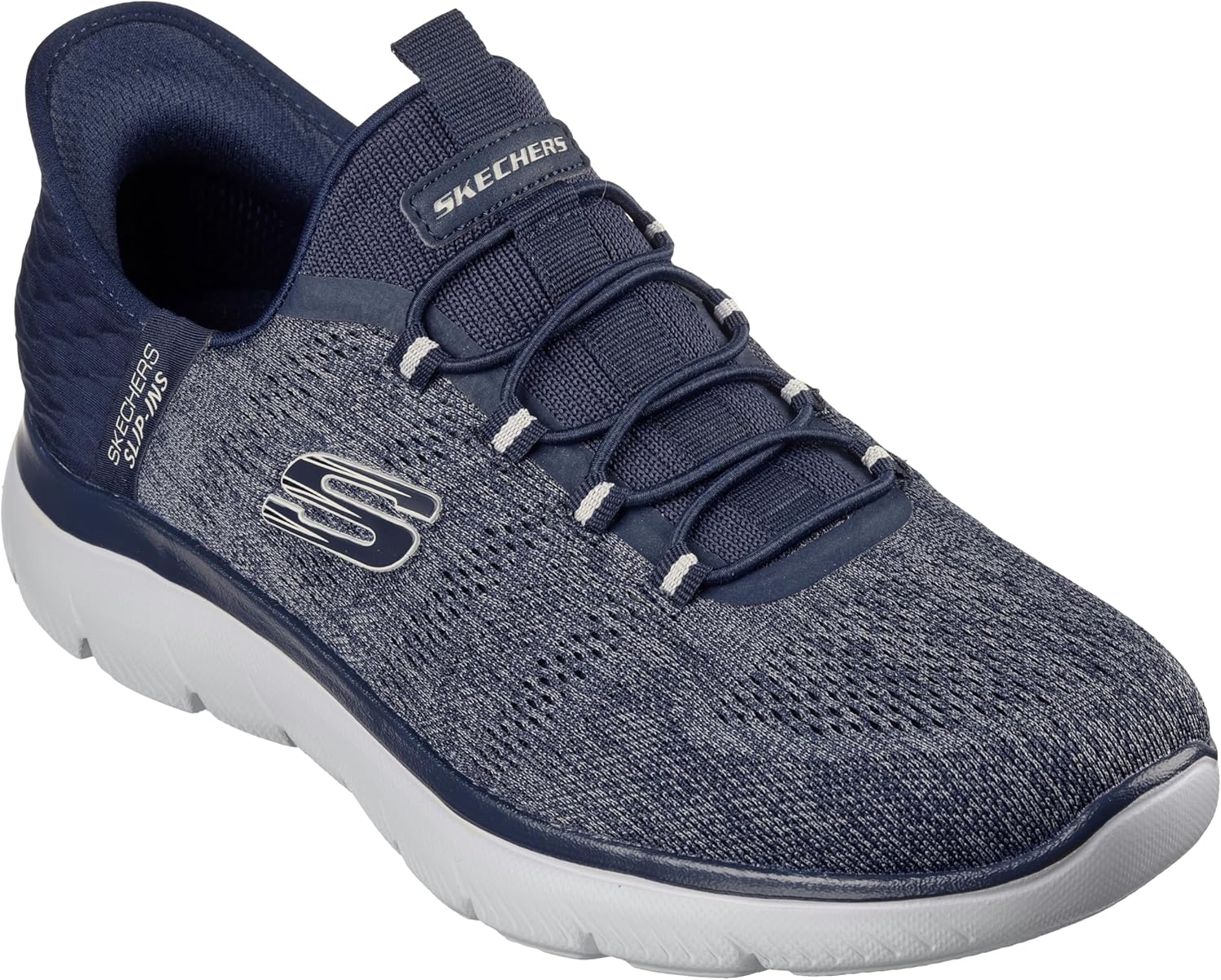 Мужские слипоны Skechers Summits Key Pace без застежек, темно-синий — фото 2