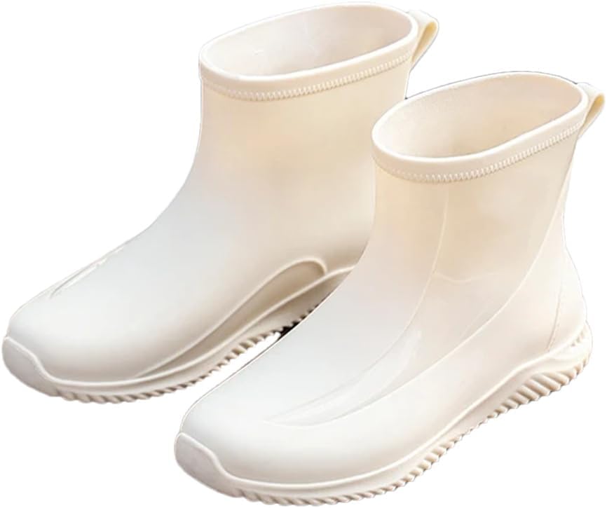 

Мужские и женские дождевые сапоги Wjnvfioo, противоскользящие, износостойкие, для активного отдыха на улице, водонепроницаемые безопасные обувь, слоновая кость