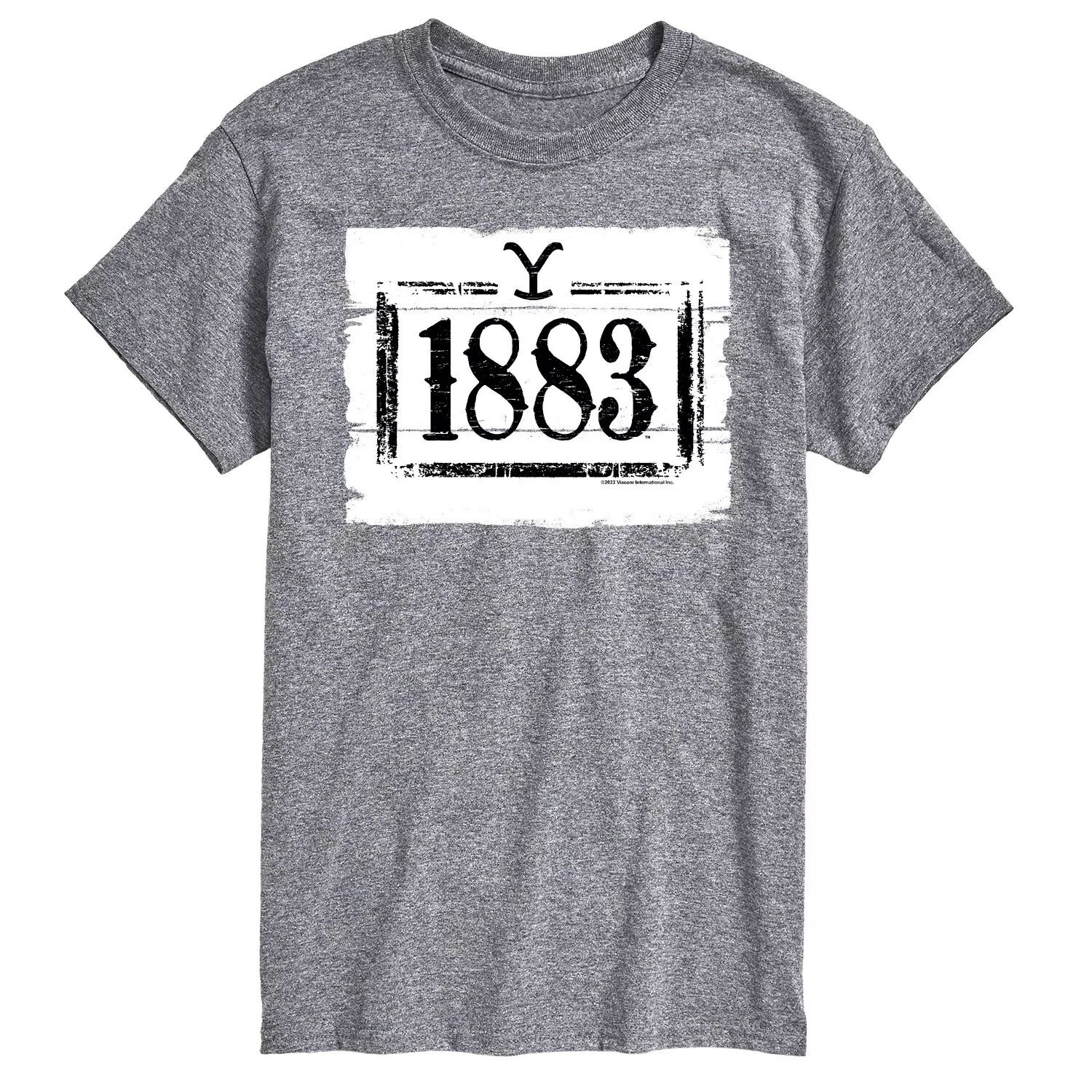 

Футболка Big & Tall 1883 с изображением знакомого и графическим рисунком License, серый