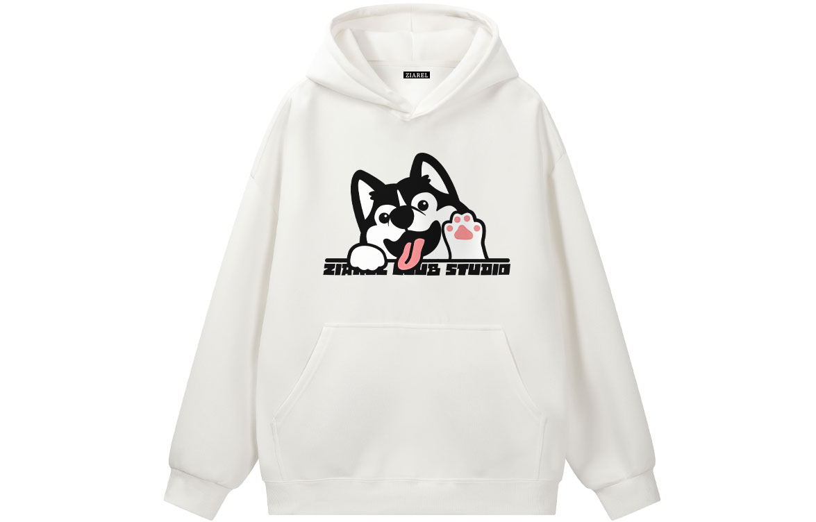 

Толстовка Unisex Hooded Moderate Heavyweight ZIAREL, белый[right]