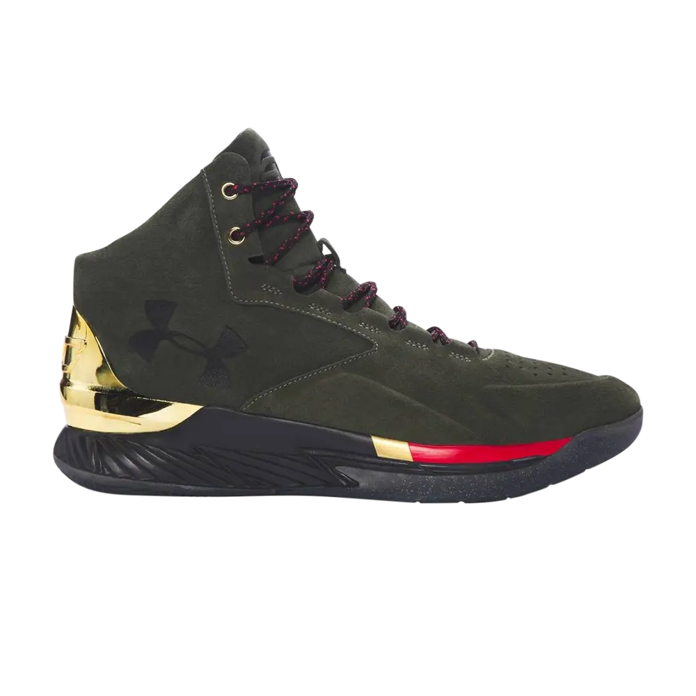 Кроссовки Curry 1 Lux Mid Suede Under Armour, зеленый