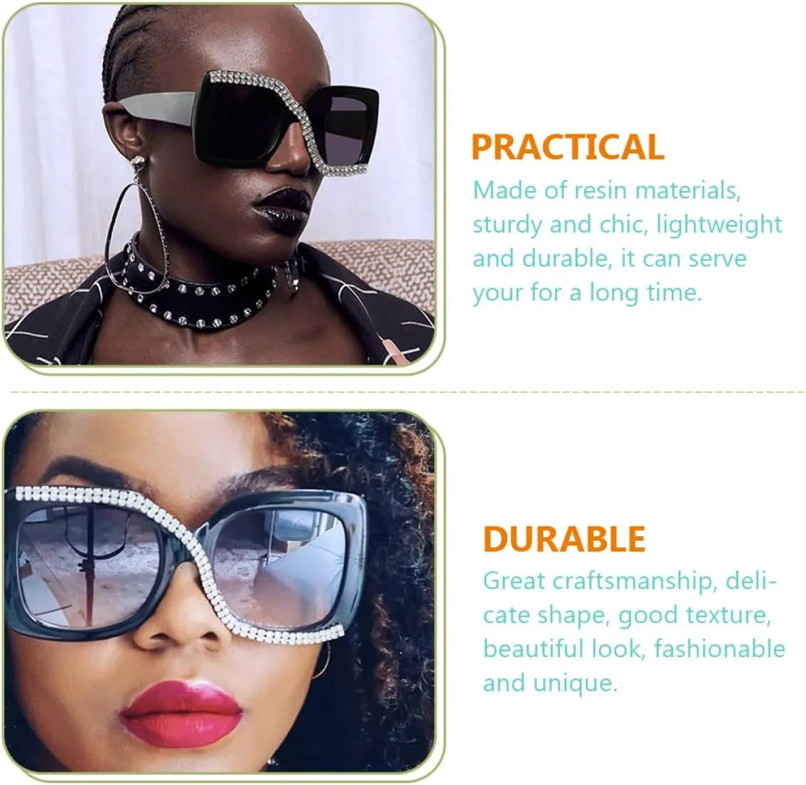 

Солнцезащитные очки Beaupretty, квадратные, ретро, большая оправа, блестящие, для женщин и подростков с круглым лицом, защита от УФ, черные. Материал: смола